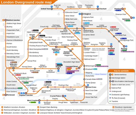 London Overground train / rail maps