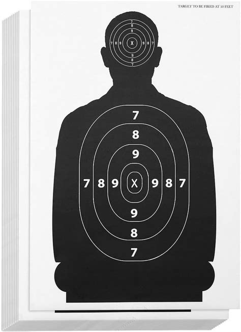 50 Pack Paper Shooting Targets for The Range, Pistol Practice, 17 x 25 ...