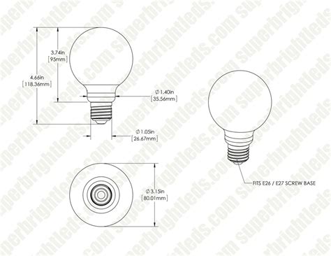 G25 LED Filament Bulb - 60 Watt Equivalent LED Vintage Light Bulb ...