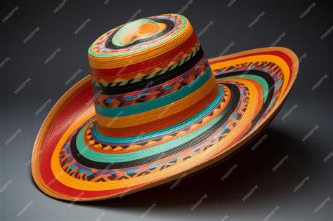 Premium AI Image | A sombrero with a colorful trim