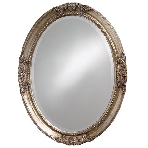 25 in. x 33 in. Warm Antique Silver Oval Framed Mirror-4015 - The Home ...