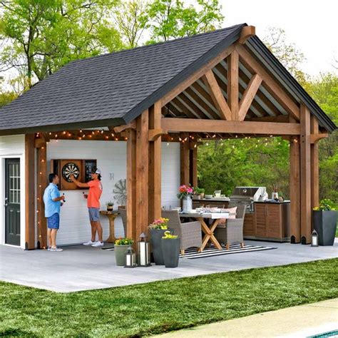 Outdoor Kitchen Pavilion Shed | Family Handyman