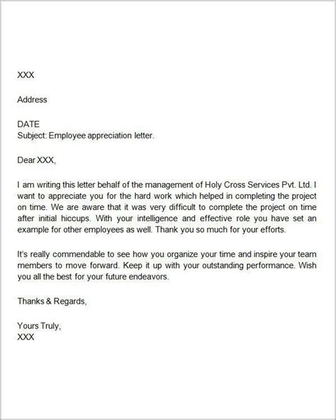 Thank You Letter For Employee Appreciation in 2022 | Appreciation ...