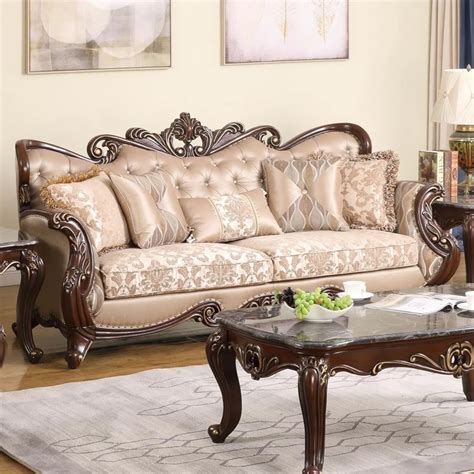 Home Classic Constantine U532-30 Traditional Sofa with Button Tufting ...