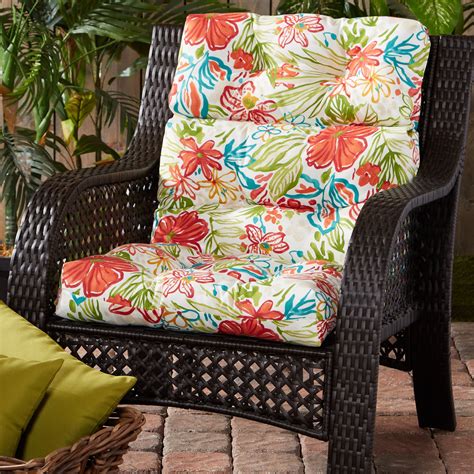 Breeze Floral Outdoor High Back Chair Cushion - Walmart.com