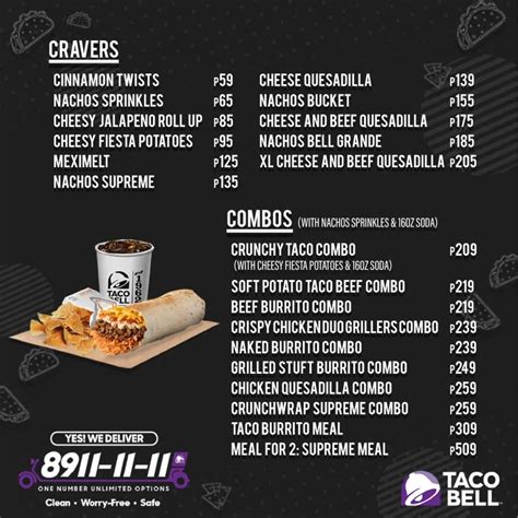 TACO BELL MENU PHILIPPINES & UPDATED PRICES 2024