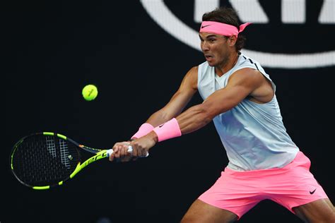 Rafael Nadal 2018 Australian Open Nike Outfit sleeveless top pink ...