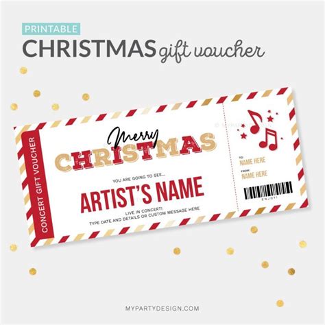 Christmas Concert Ticket Template - My Party Design