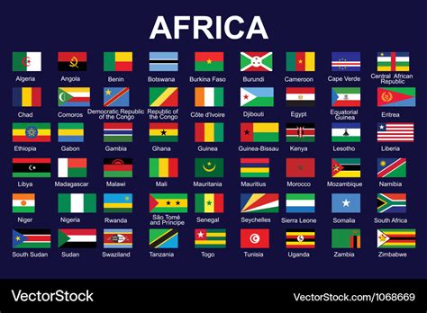 Flags africa Royalty Free Vector Image - VectorStock