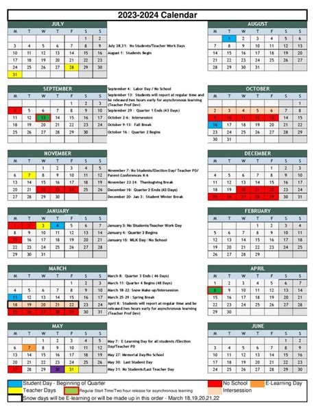 New Albany Floyd County Schools Calendar 2023-2024 in PDF