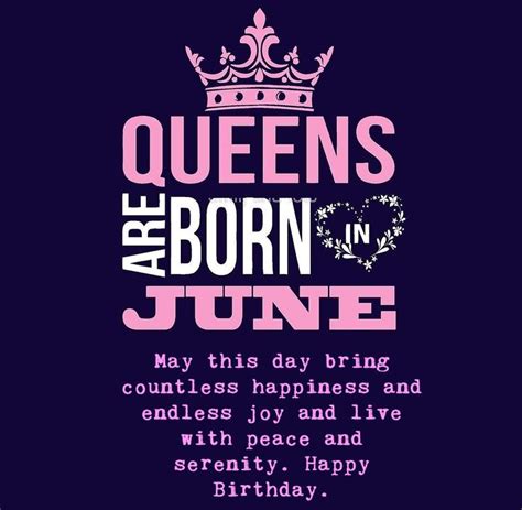 Queens Are Born in June Birthday Wishes Image | Birthday month quotes ...