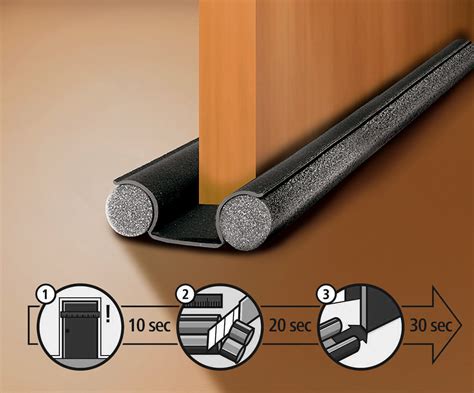 Adjustable Under Door Foam Draught Excluder Air Light Stop Seals Gap ...