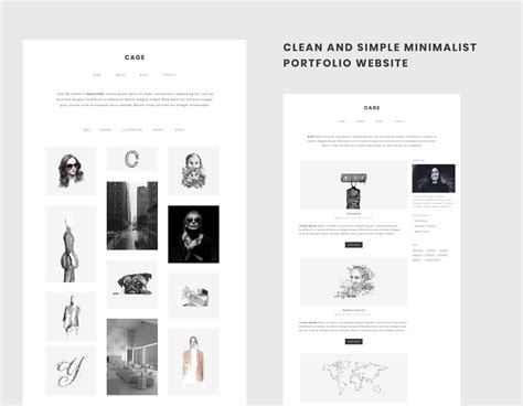 Minimalist portfolio website by Mohanad Basrak on Dribbble