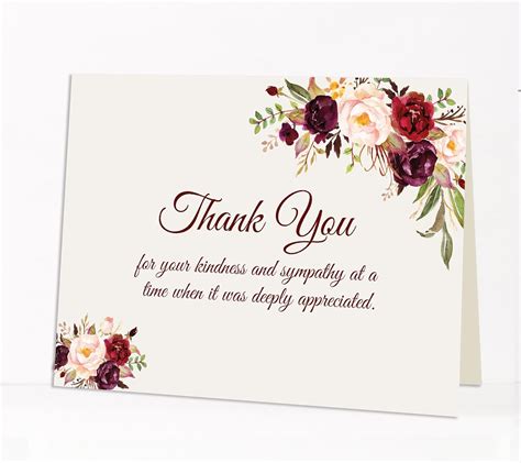 Celebration of Life Funeral Thank You Cards Personalized Sympathy ...