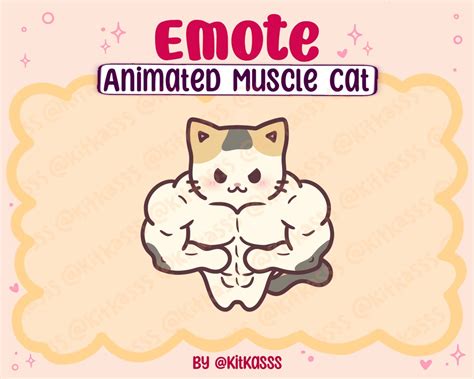 Animated Twitch Emote Buff Cat Emote Muscle Cat Emote Twitch/discord ...