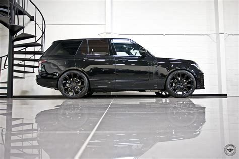 Gloss Black Black Range Rover Rocking a Set of Forged Vossen Wheels ...