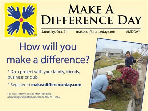 Help the community on Make A Difference Day Oct. 24