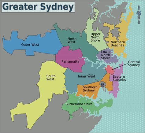 Western sydney map - Map of western sydney (Australia)