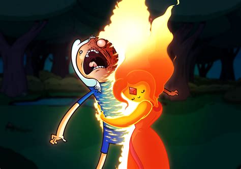 Finn thinks Flame Princess is hot by MisterDavey on DeviantArt