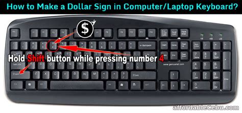 How to Make Dollar Sign ($) in Keyboard (Computer or Laptop ...