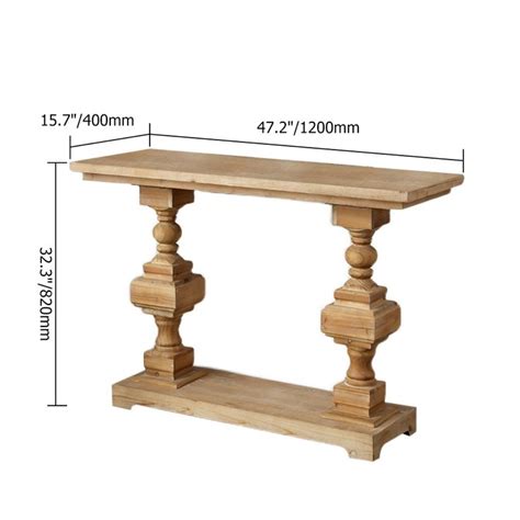 47.2" Rustic Narrow Console Table with Storage Wooden Entryway Table ...