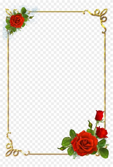 10 - Rose Border Design - Free Transparent PNG Clipart Images Download