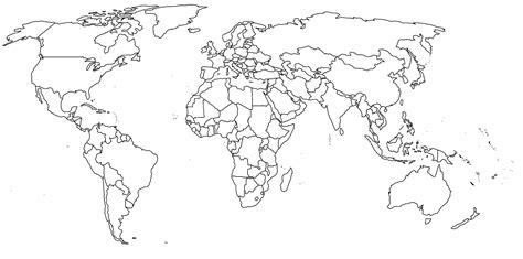 World Map Vector Outline at GetDrawings | Free download