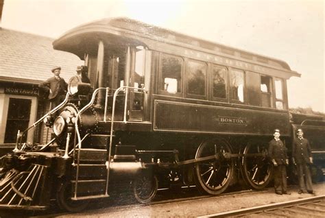 Railroad/Train Photo, Steam Engine 77, Fitchburg,Boston Circa 1800's, Sepia