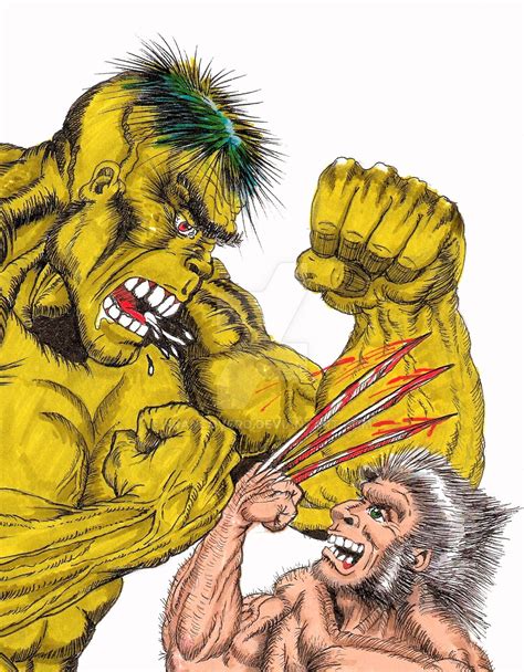 Hulk vs Wolverine by FRANCOVERO on DeviantArt