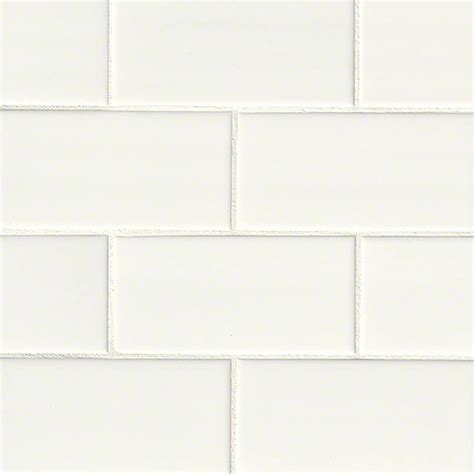 White Ceramic Subway Tile 3x6 - MSI Backsplash Tile