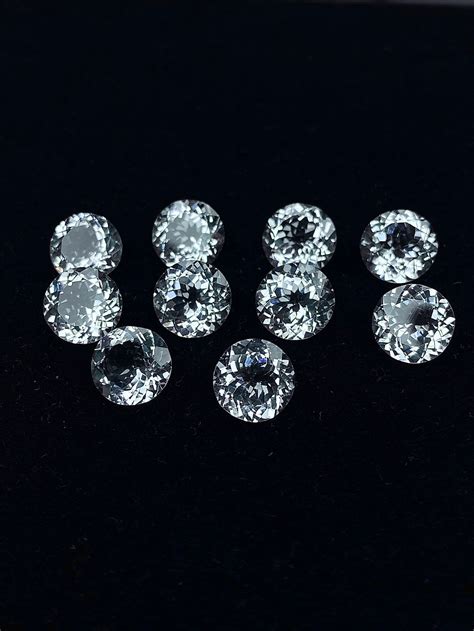 Natural White Topaz Round Cut Natural Topaz 100% Clean 4x4mm - Etsy