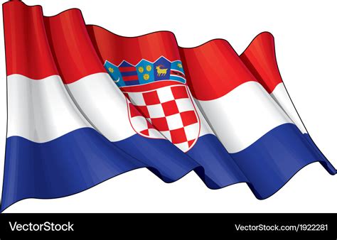 Croatia flag Royalty Free Vector Image - VectorStock