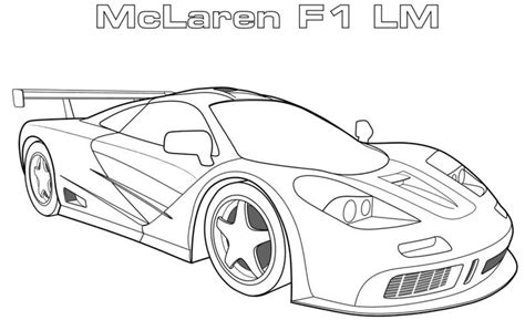 McLaren F1 LM coloring page | Cars coloring pages, Mclaren f1 lm ...