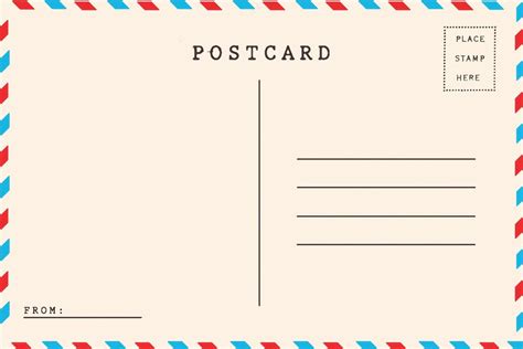 Summer Postcards for Social and Language Skills | Postcard template ...