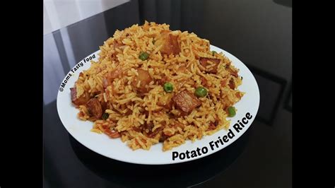 Potato Fried Rice Recipe - Potato Rice Recipe - Lunch Box Recipe - Easy ...