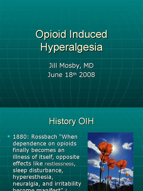 Opioid Induced Hyperalgesia | Opioid | Pain Management