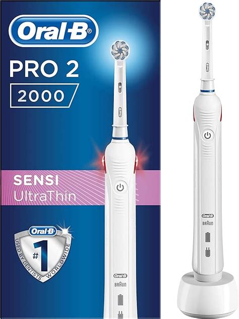 Oral-B Pro 2 2000S Sensi UltraThin Electric Rechargeable Toothbrush, 1 ...