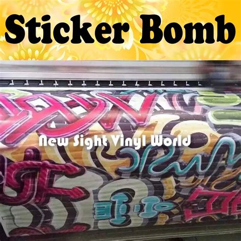 Graffiti Sticker Bomb Vinyl Film Sticker Bombing Graffiti Vinyl Wrap ...