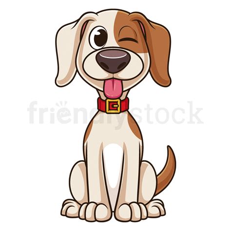 Cartoon Dog Sleeping Clip Art Vector Graphic - FriendlyStock