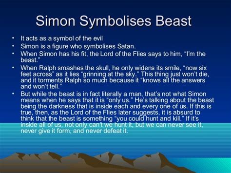 😂 What does the beast symbolize in lord of the flies. SparkNotes: Lord ...