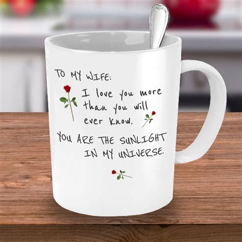 Valentines Gift Wife Romantic Gift Wife I Love You Mug Wife | Etsy