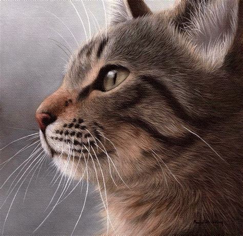 Tabby Cat Painting Painting by Rachel Stribbling