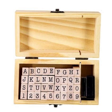 Wooden Stamps Alphabet+Number at best price in Mumbai by Ravray Craft ...