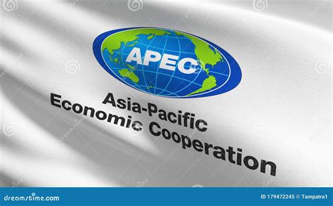 The Flag of Asia Pacific Economic Cooperation or APEC. Government Forum ...