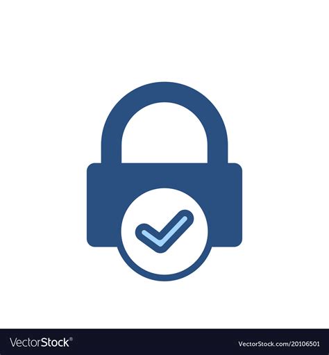 Check lock padlock password private secure icon Vector Image