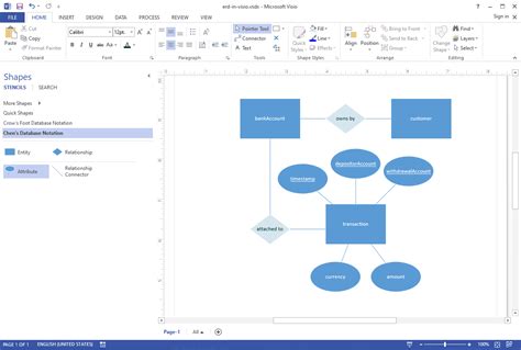 Visio Er Diagram Aria Art - Riset