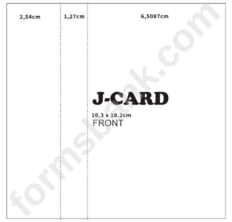 Cassette J-Card Template Front printable pdf download