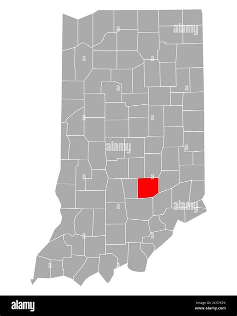 Map of Bartholomew in Indiana Stock Photo - Alamy