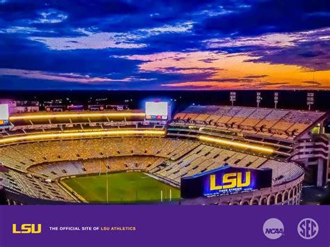 Lsu Football Stadium At Night