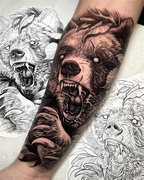 Update 84+ traditional grizzly bear tattoo best - in.coedo.com.vn